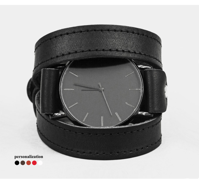 Leather watch band for men or women, code 5875st