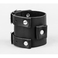 Leather cuff bracelet for men or women, code 6000