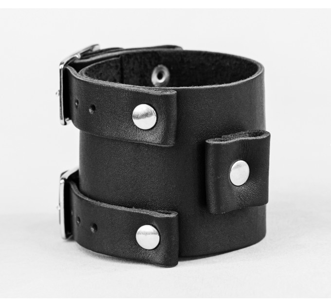 Leather cuff bracelet for men or women, code 6000