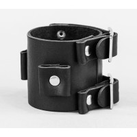 Leather cuff bracelet for men or women, code 6000