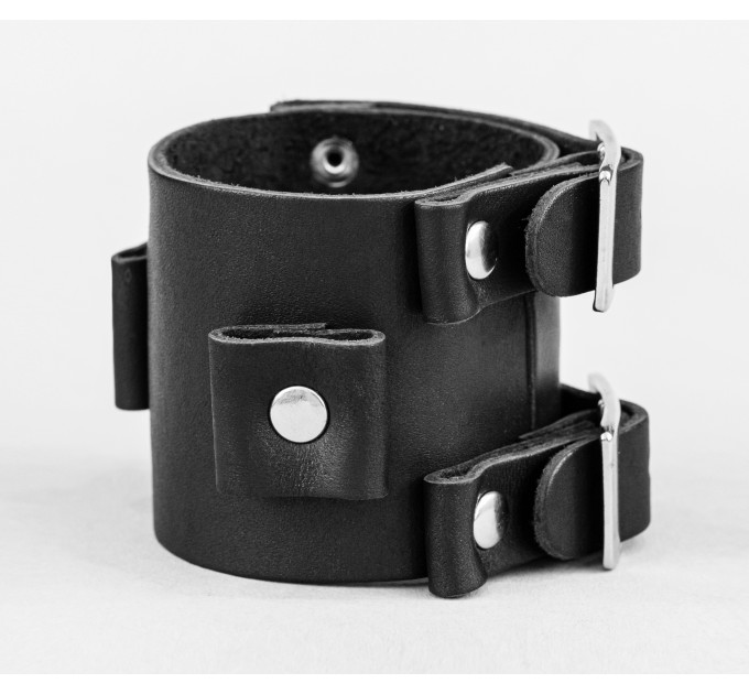 Leather cuff bracelet for men or women, code 6000