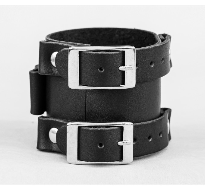 Leather cuff bracelet for men or women, code 6000