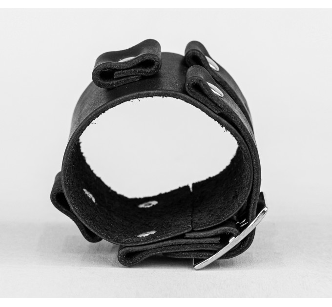 Leather cuff bracelet for men or women, code 6000