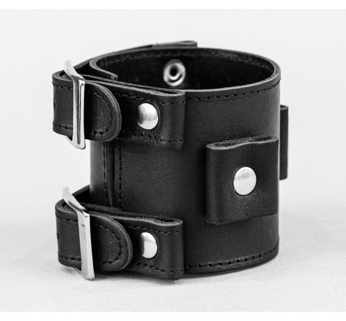 Leather cuff bracelet for men or women, code 6000st