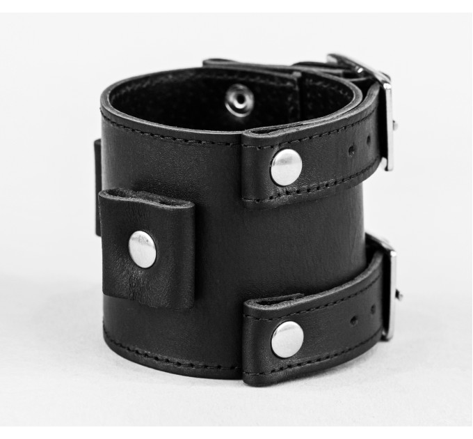 Leather cuff bracelet for men or women, code 6000st
