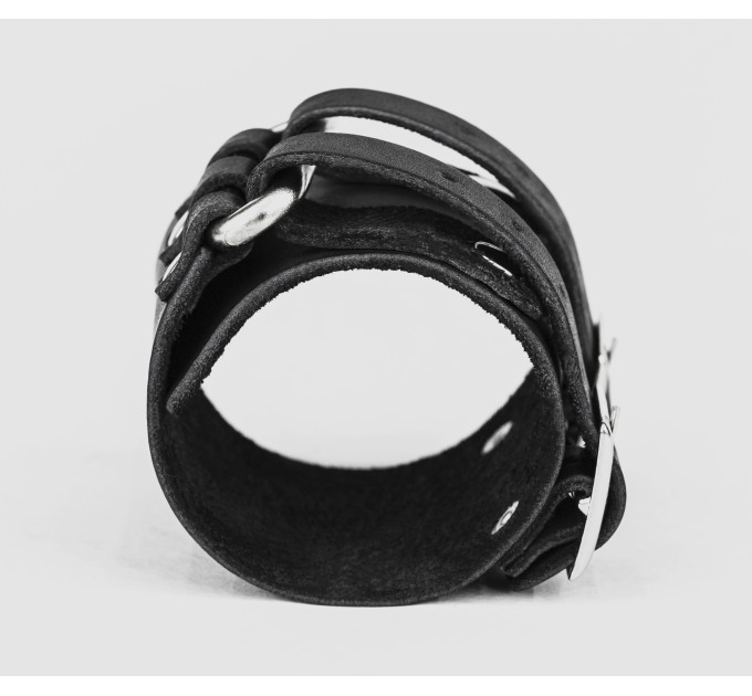 Leather cuff bracelet for men or women, code 6107