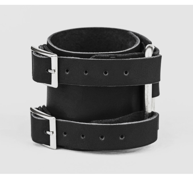 Leather cuff bracelet for men or women, code 6107
