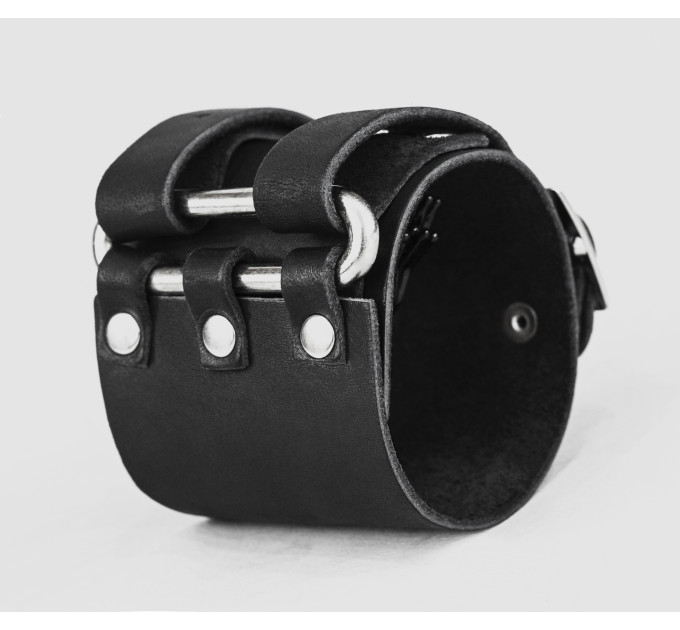 Leather cuff bracelet for men or women, code 6107