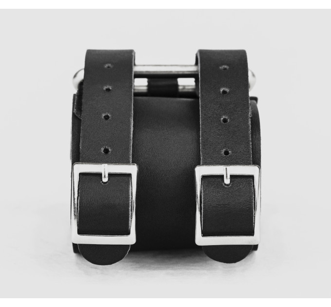 Leather cuff bracelet for men or women, code 6107