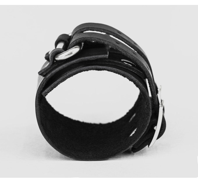 Leather cuff bracelet for men or women, code 6108