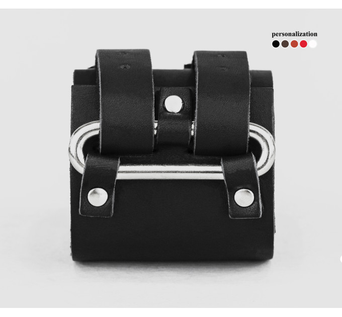 Leather cuff bracelet for men or women, code 6108