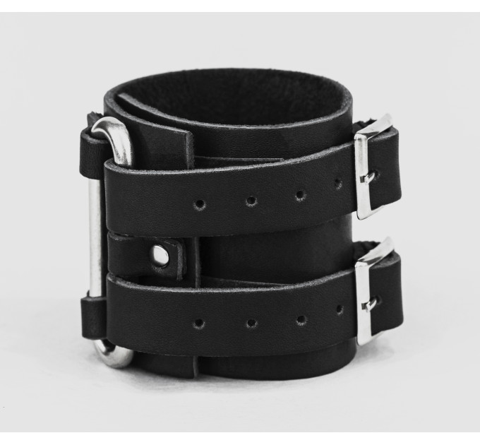 Leather cuff bracelet for men or women, code 6108