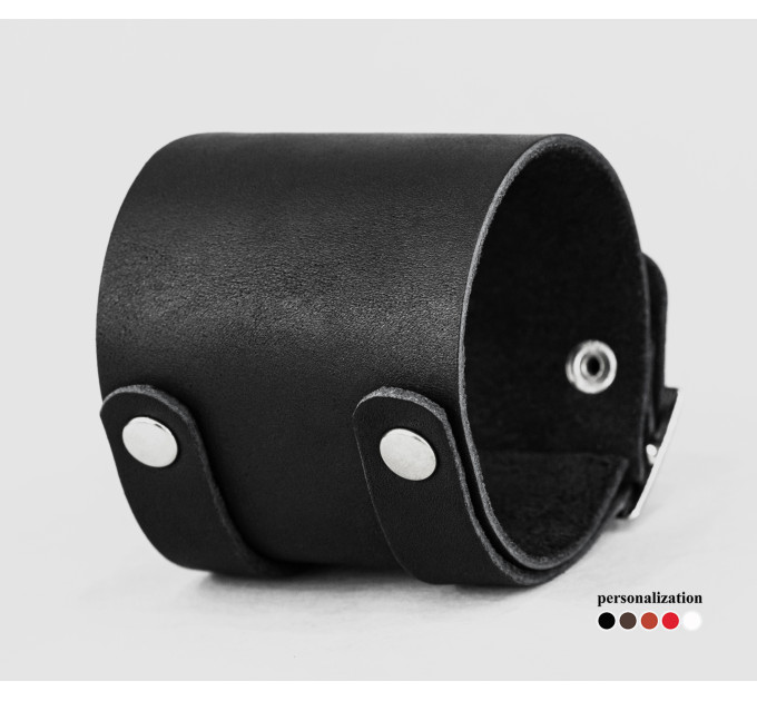 Leather cuff bracelet for men or women, code 6200