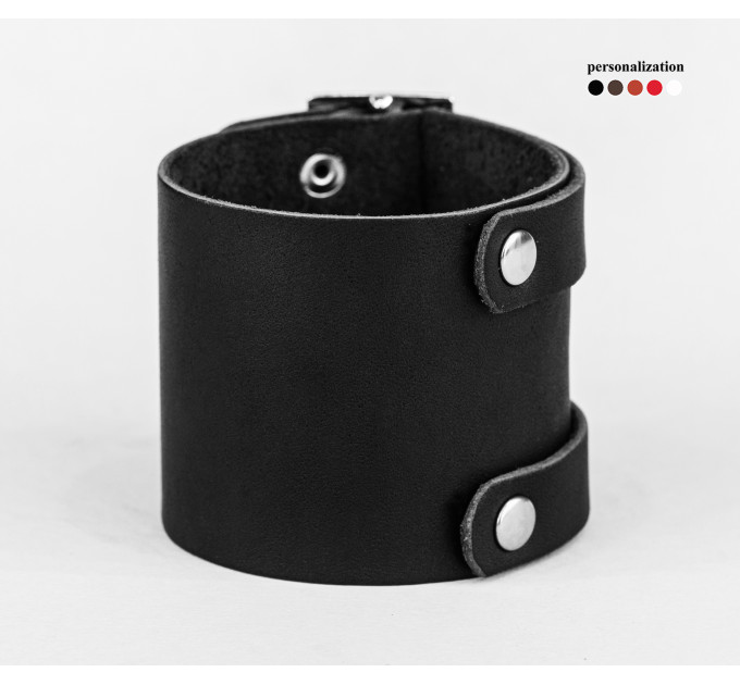 Leather cuff bracelet for men or women, code 6200