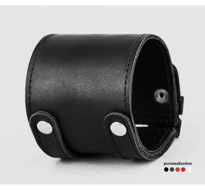 Leather cuff bracelet for men or women, code 6200st