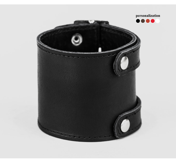 Leather cuff bracelet for men or women, code 6200st