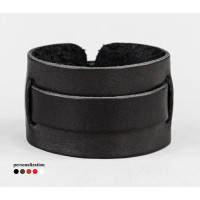 Leather cuff bracelet for men or women, code 6240