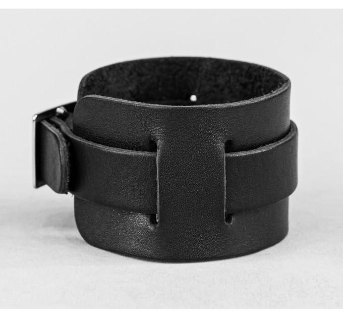 Leather cuff bracelet for men or women, code 6240