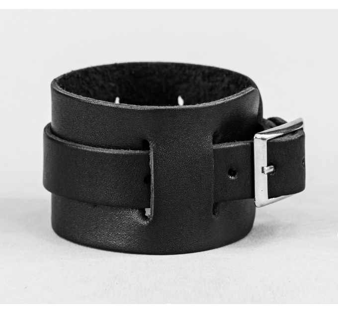 Leather cuff bracelet for men or women, code 6240