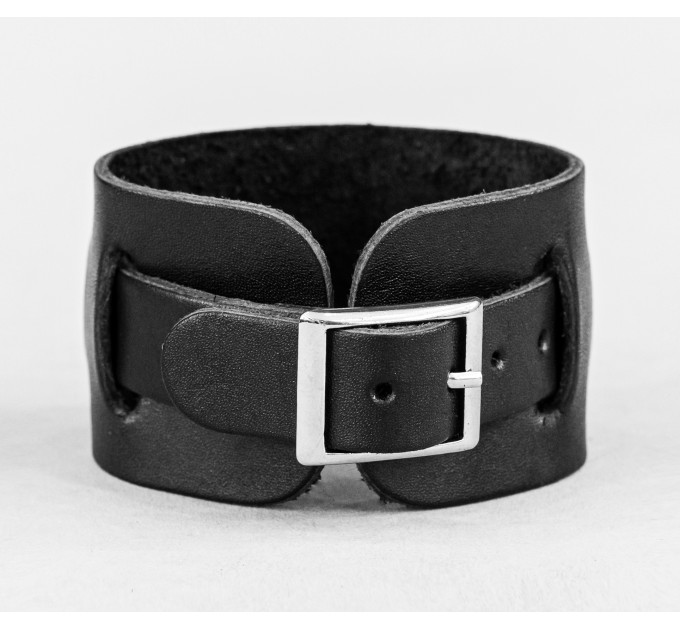 Leather cuff bracelet for men or women, code 6240
