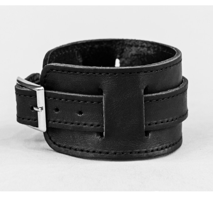 Leather cuff bracelet for men or women, code 6240st