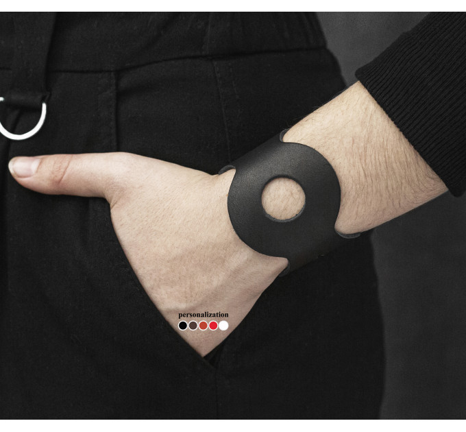 Leather cuff bracelet for men or women, code 6300