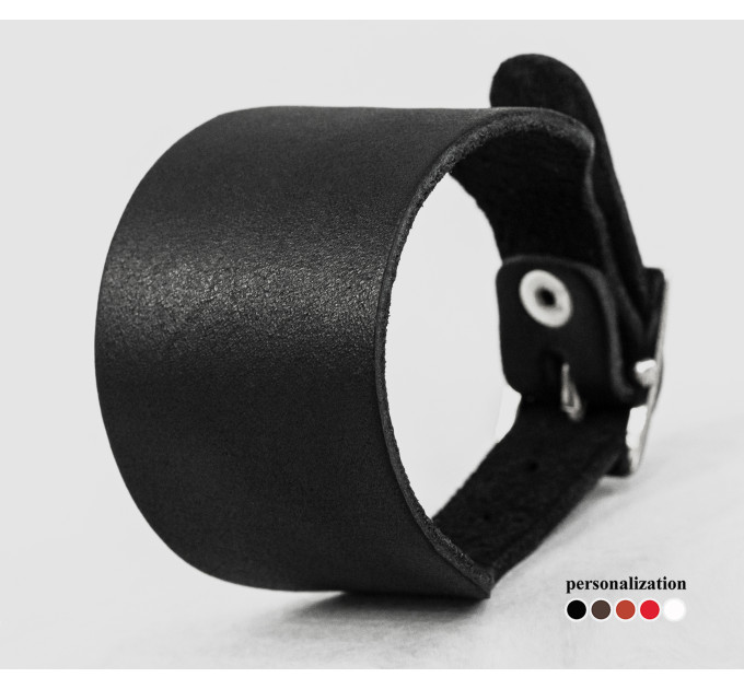 Leather cuff bracelet for men or women, code 6320