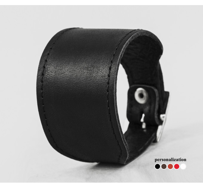 Leather cuff bracelet for men or women, code 6320st