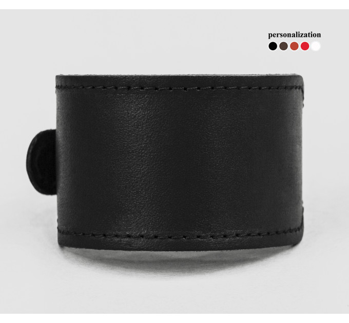 Leather cuff bracelet for men or women, code 6320st