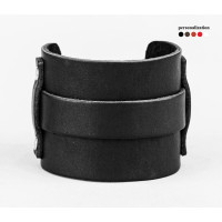 Leather cuff bracelet for men or women, code 6330