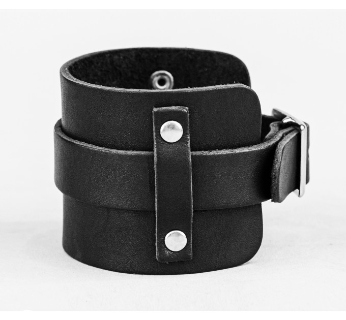 Leather cuff bracelet for men or women, code 6330