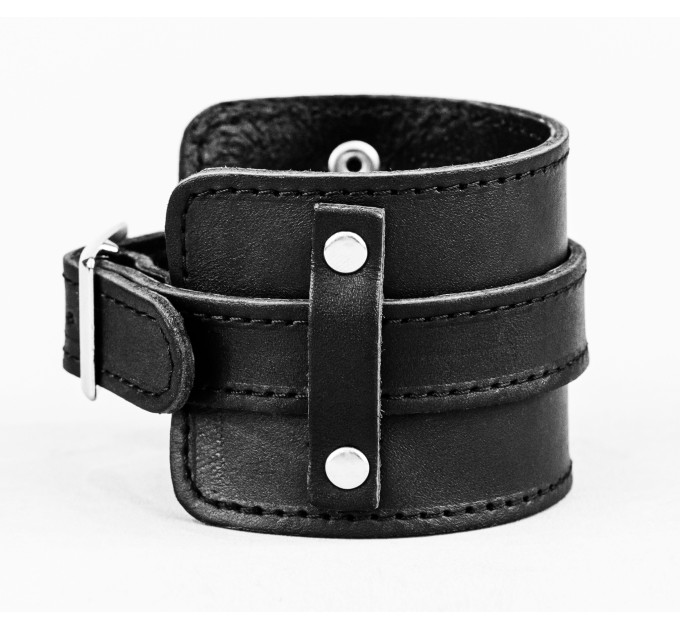 Leather cuff bracelet for men or women, code 6330st