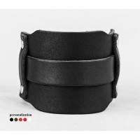 Leather cuff bracelet for men or women, code 6335