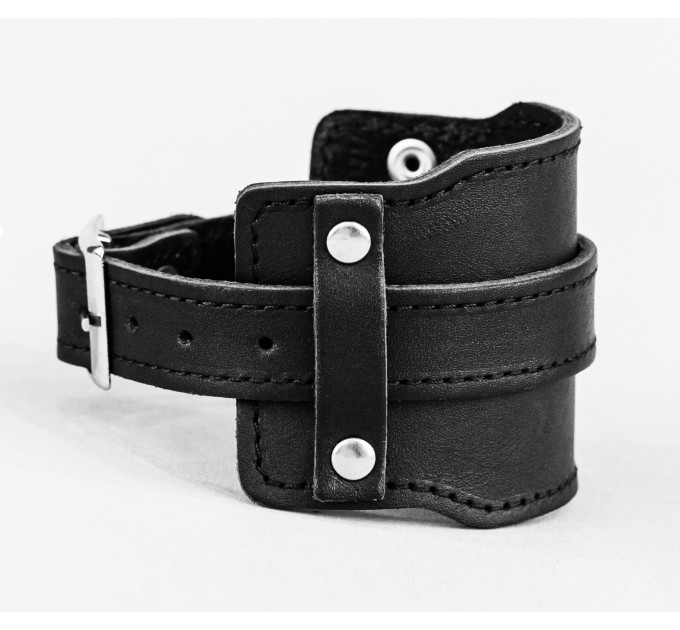 Leather cuff bracelet for men or women, code 6335st