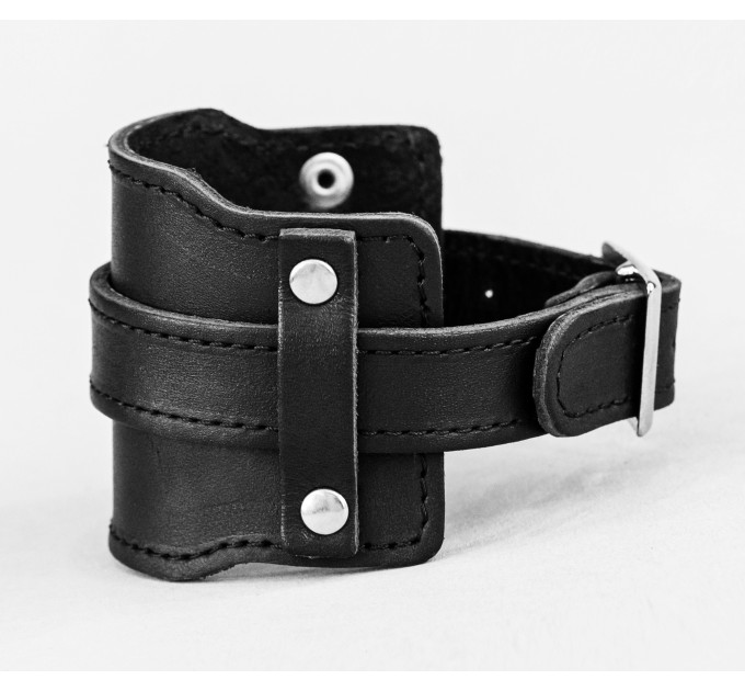 Leather cuff bracelet for men or women, code 6335st