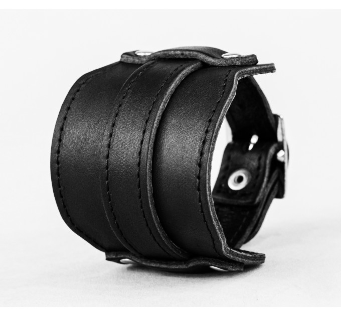 Leather cuff bracelet for men or women, code 6335st