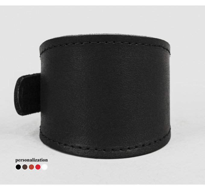 Leather cuff bracelet for men or women, code 6345st