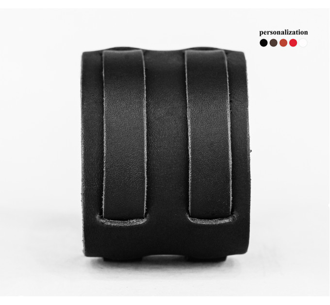 Leather cuff bracelet for men or women, code 6400
