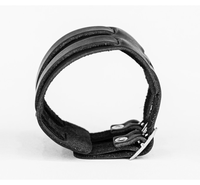 Leather cuff bracelet for men or women, code 6400