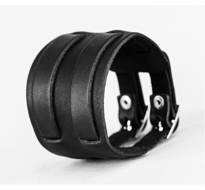 Leather cuff bracelet for men or women, code 6400
