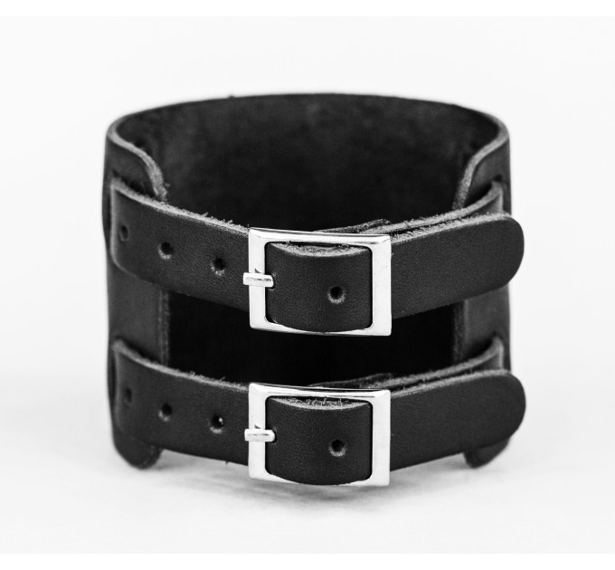 Leather cuff bracelet for men or women, code 6400
