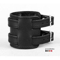 Leather cuff bracelet for men or women, code 6400st