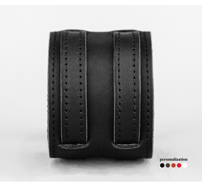 Leather cuff bracelet for men or women, code 6400st
