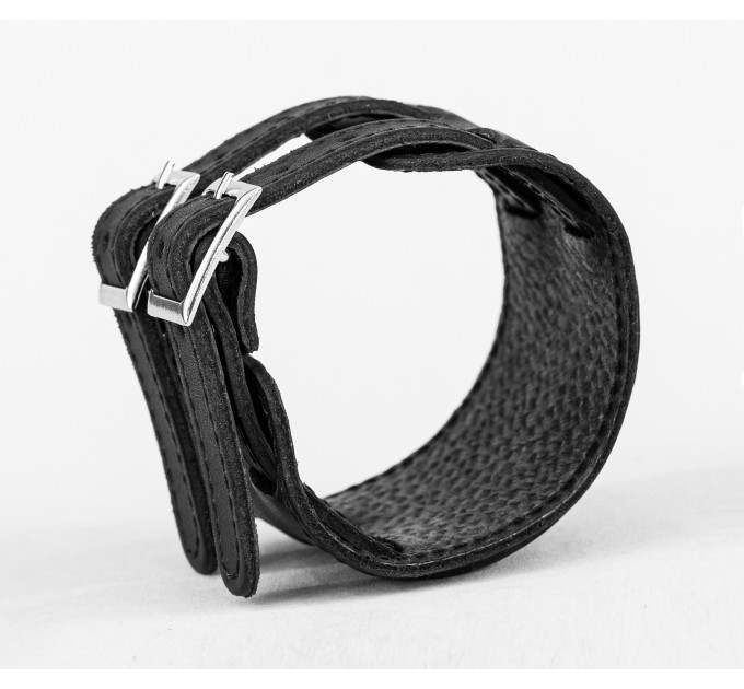 Leather cuff bracelet for men or women, code 6400st