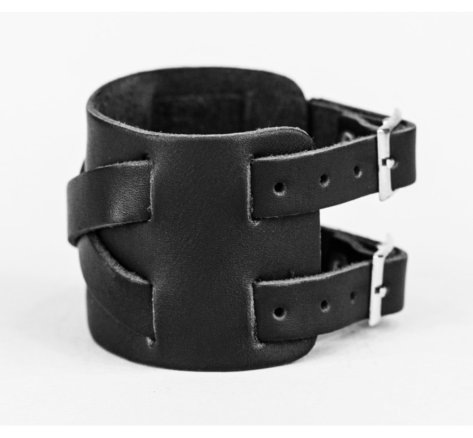 Leather cuff bracelet for men or women, code 6405