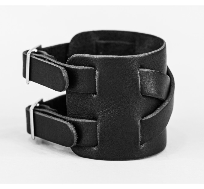Leather cuff bracelet for men or women, code 6405