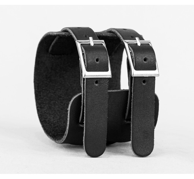 Leather cuff bracelet for men or women, code 6405