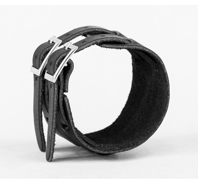 Leather cuff bracelet for men or women, code 6405