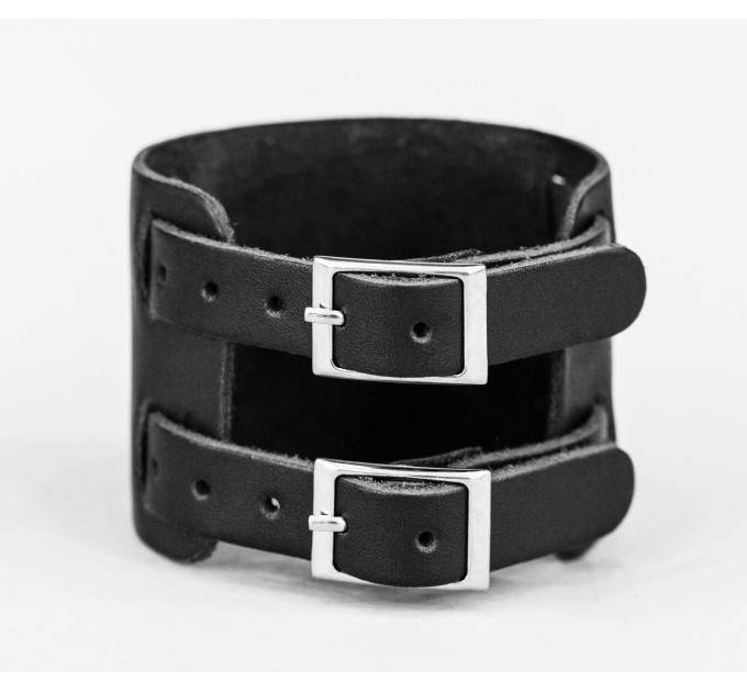 Leather cuff bracelet for men or women, code 6405