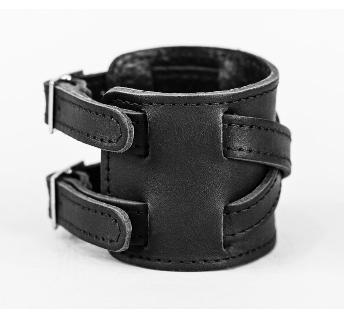 Leather cuff bracelet for men or women, code 6405st